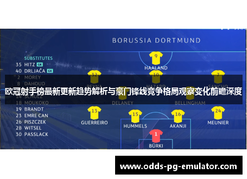 欧冠射手榜最新更新趋势解析与豪门锋线竞争格局观察变化前瞻深度